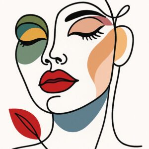 Minimal Line Art Painting