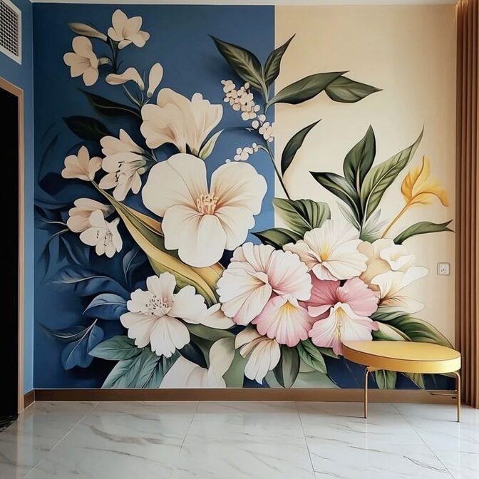 Floral Bliss Wall Painting